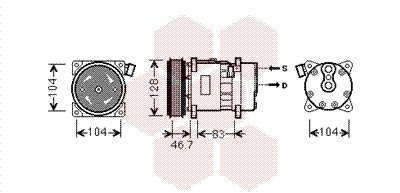 VAN WEZEL Kompressori, ilmastointilaite 5800K309